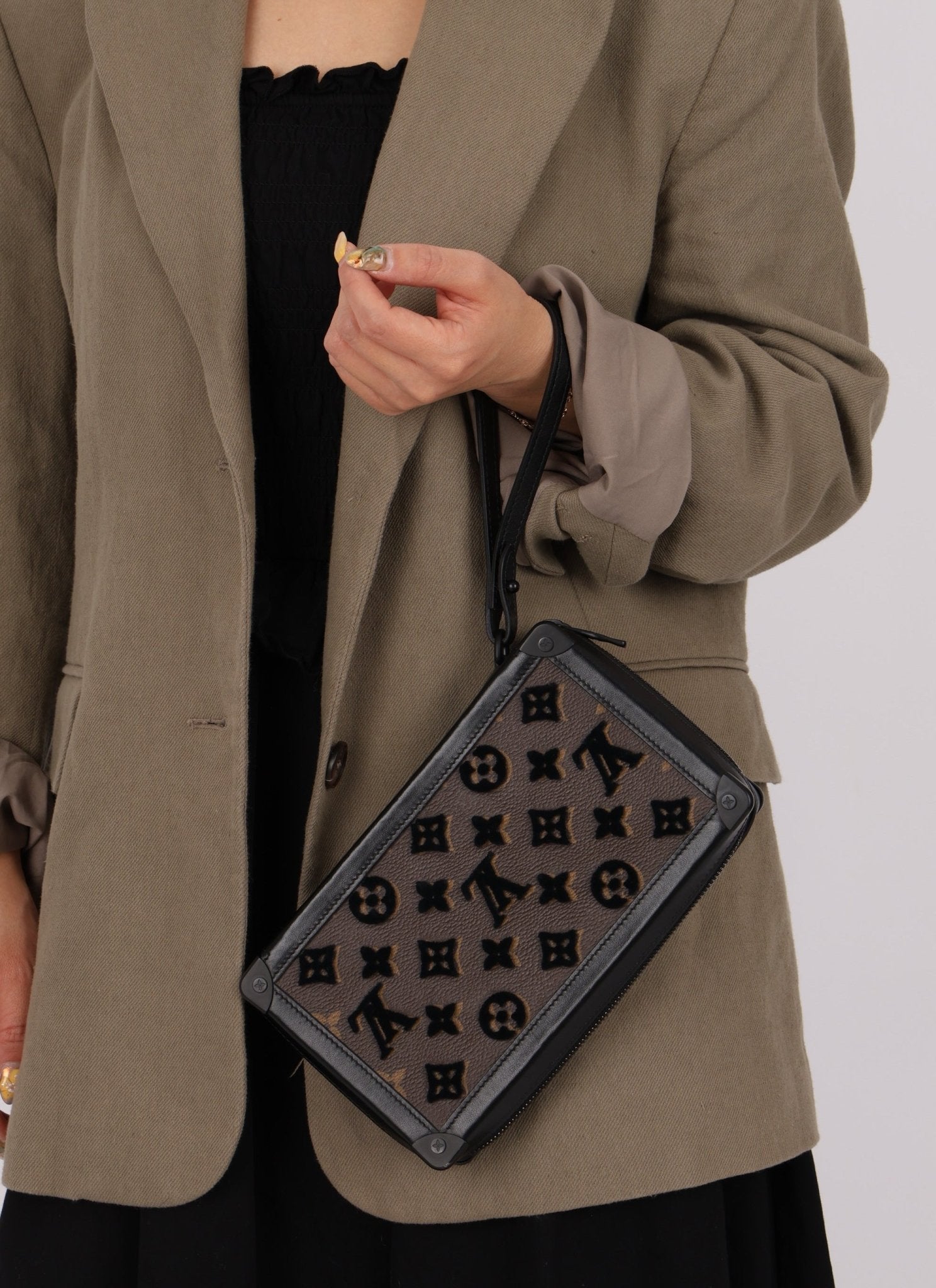 Louis Vuitton Monogram Mini Soft Velvet Trunk Wristlet - FashioNica