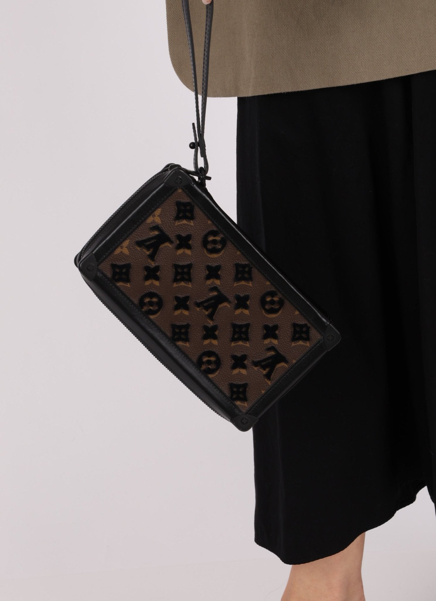 Louis Vuitton Monogram Mini Soft Velvet Trunk Wristlet - FashioNica