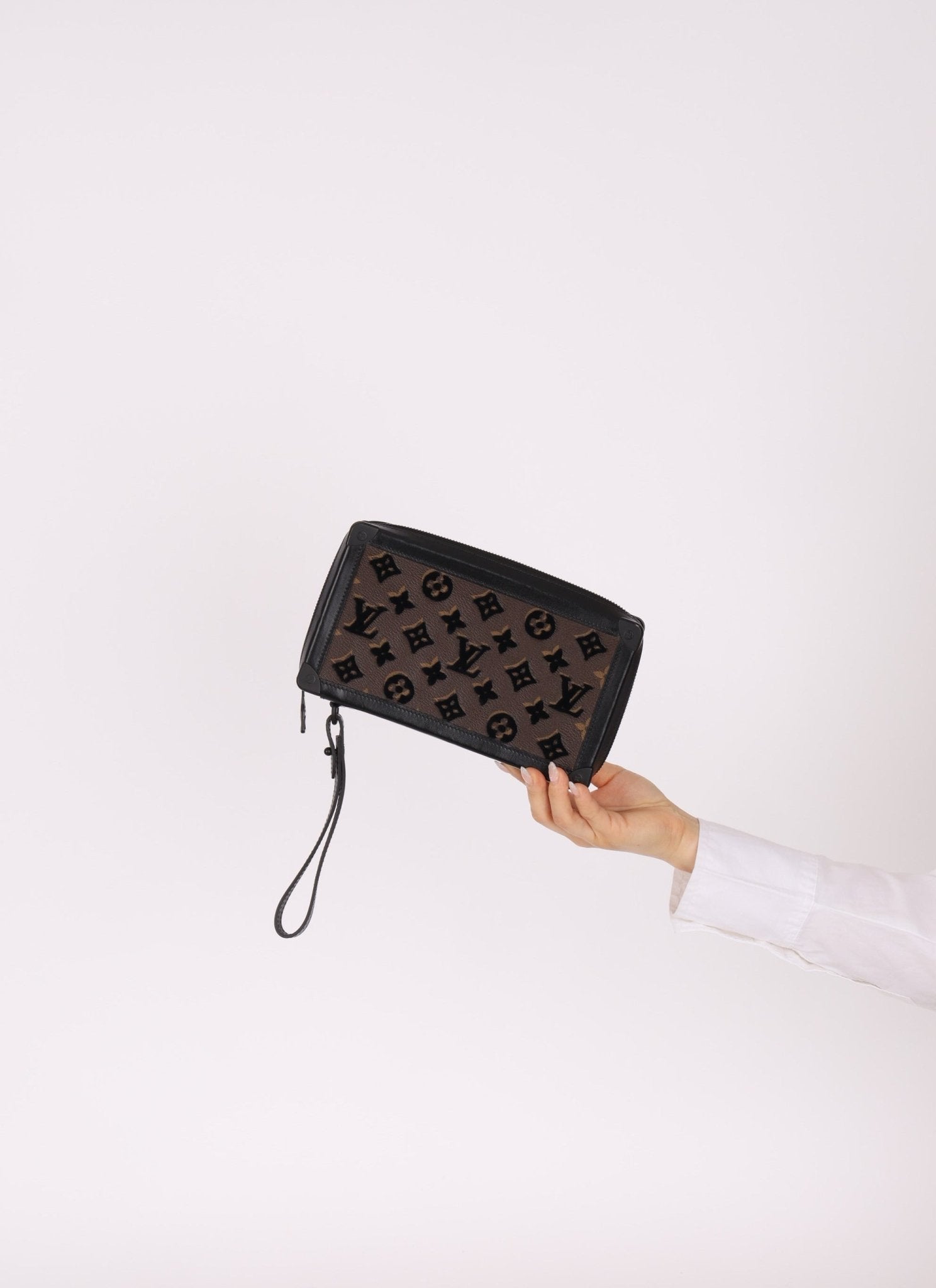 Louis Vuitton Monogram Mini Soft Velvet Trunk Wristlet - FashioNica