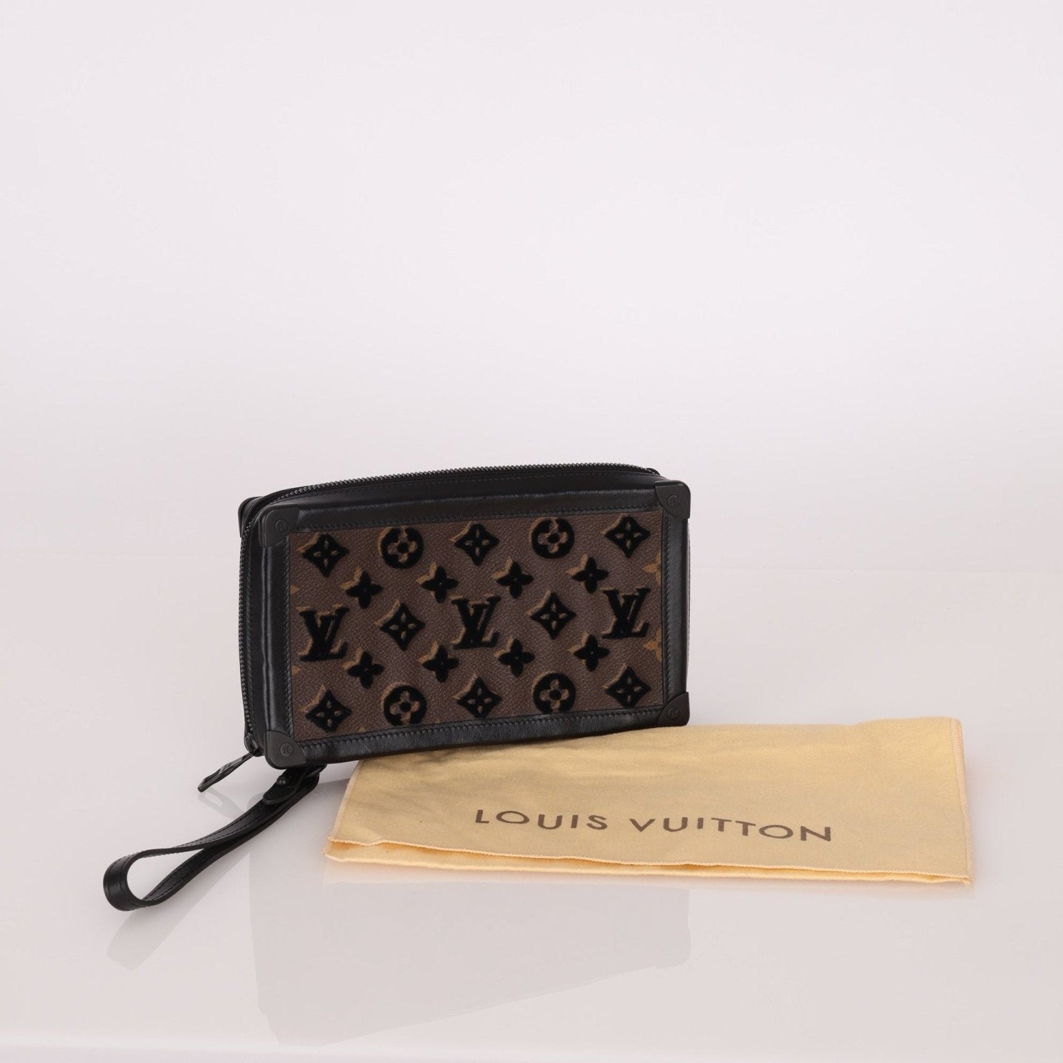 Louis Vuitton Monogram Mini Soft Velvet Trunk Wristlet - FashioNica