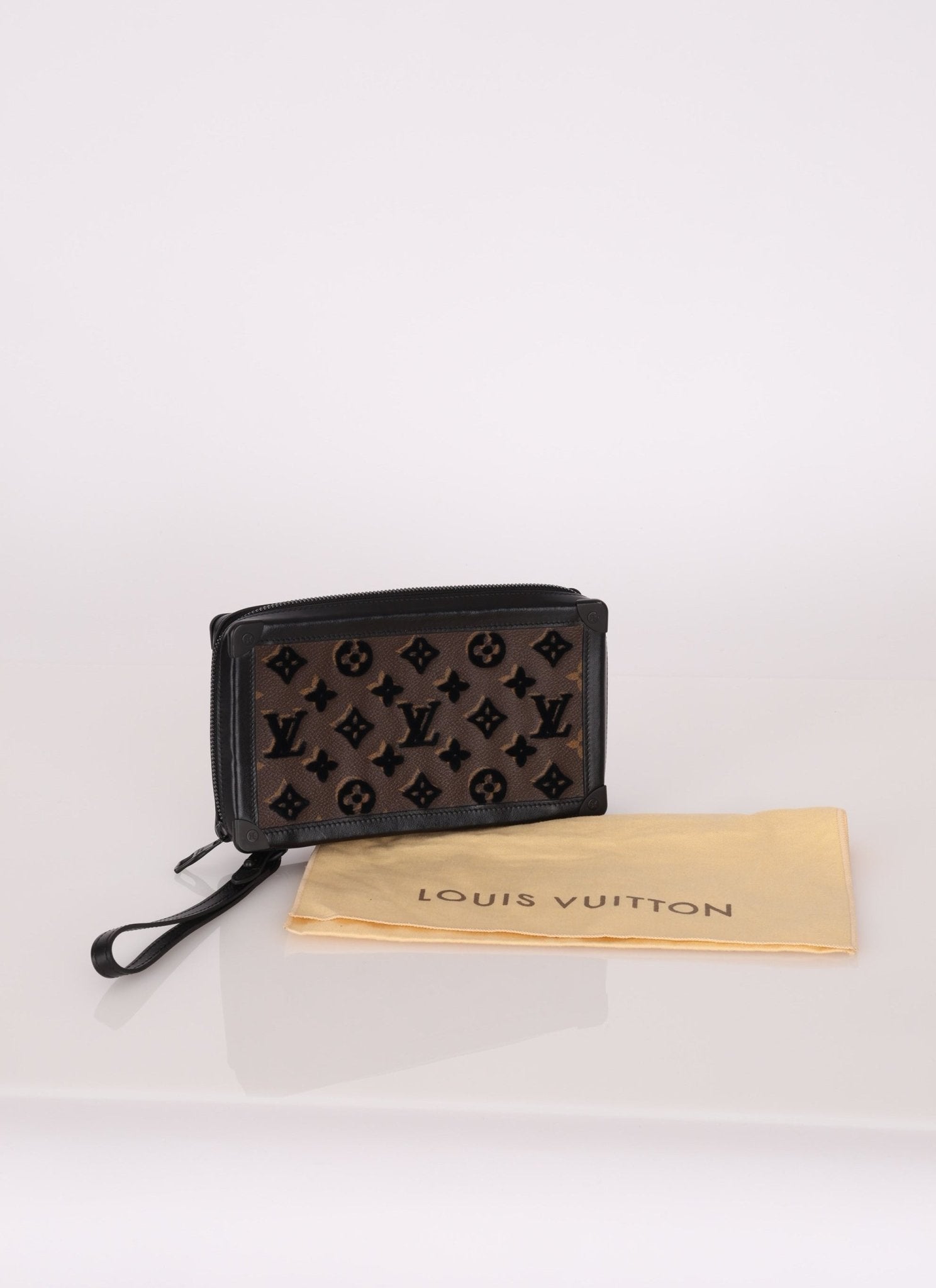 Louis Vuitton Monogram Mini Soft Velvet Trunk Wristlet - FashioNica