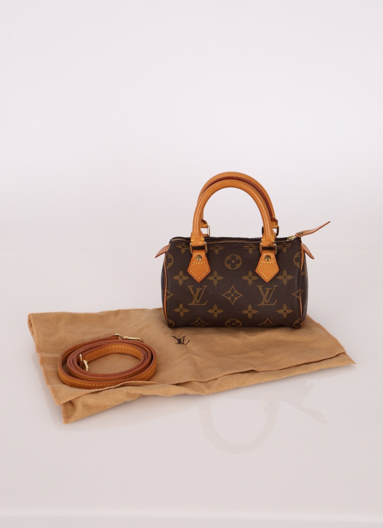 Louis Vuitton Monogram Mini Speedy w/ Strap - FashioNica