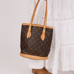 Louis Vuitton Monogram Petit Bucket Bag with Mini Pochette - FashioNica