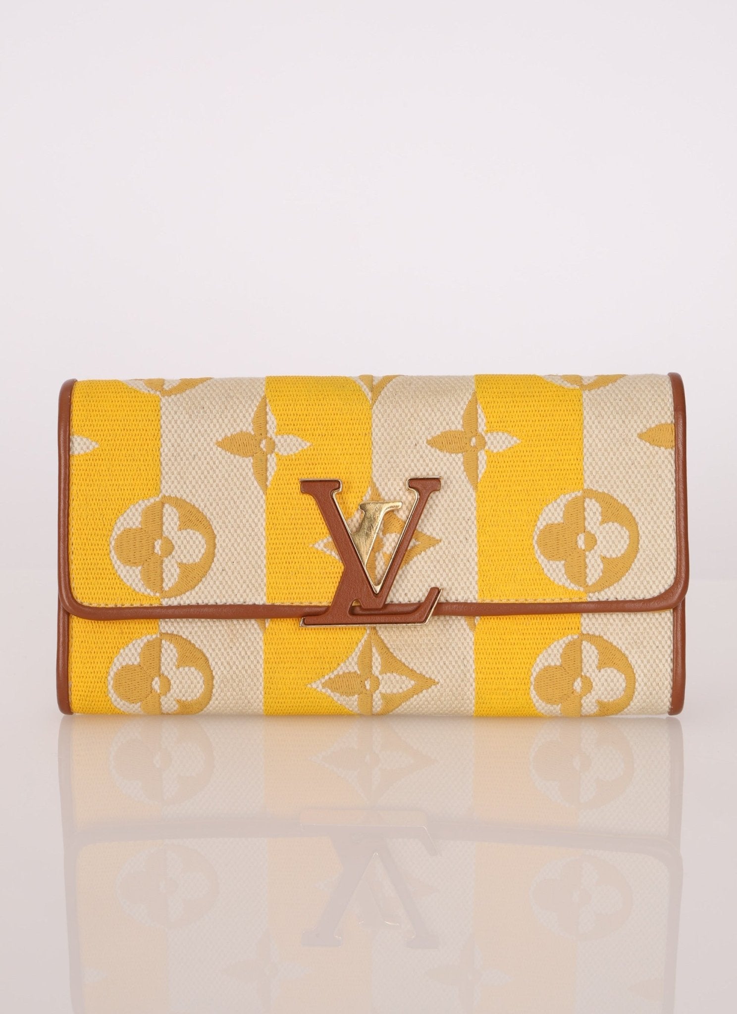 Louis Vuitton Striped Canvas Capucines Long Wallet - FashioNica