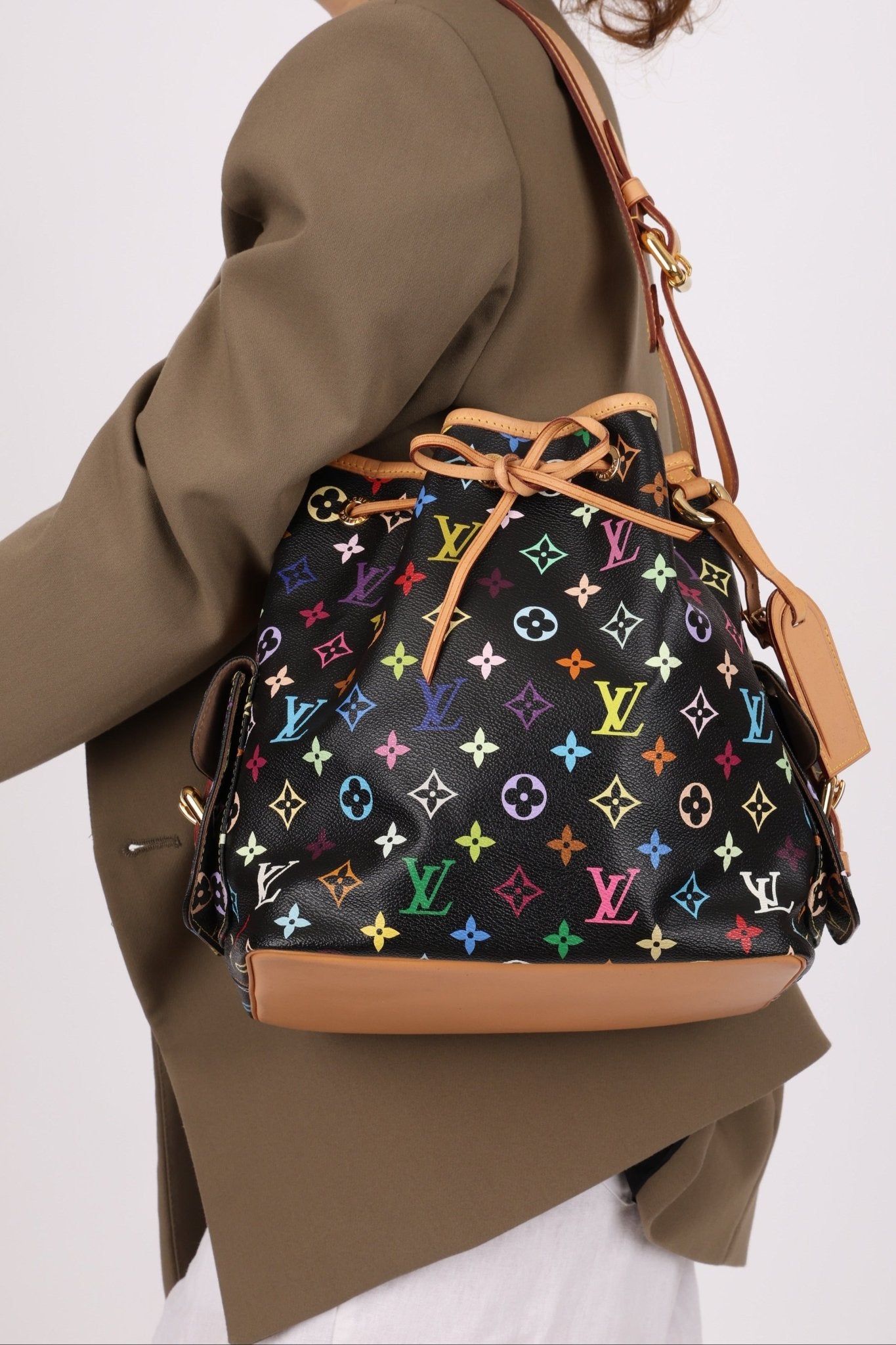 Louis Vuitton x Takashi Murakami Monogram Noir Multicolor Petit Noe - FashioNica