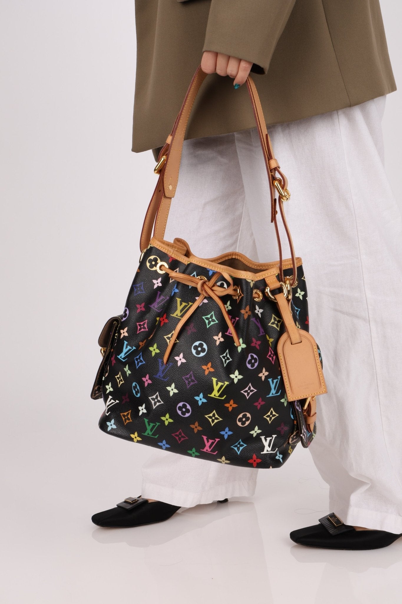 Louis Vuitton x Takashi Murakami Monogram Noir Multicolor Petit Noe - FashioNica