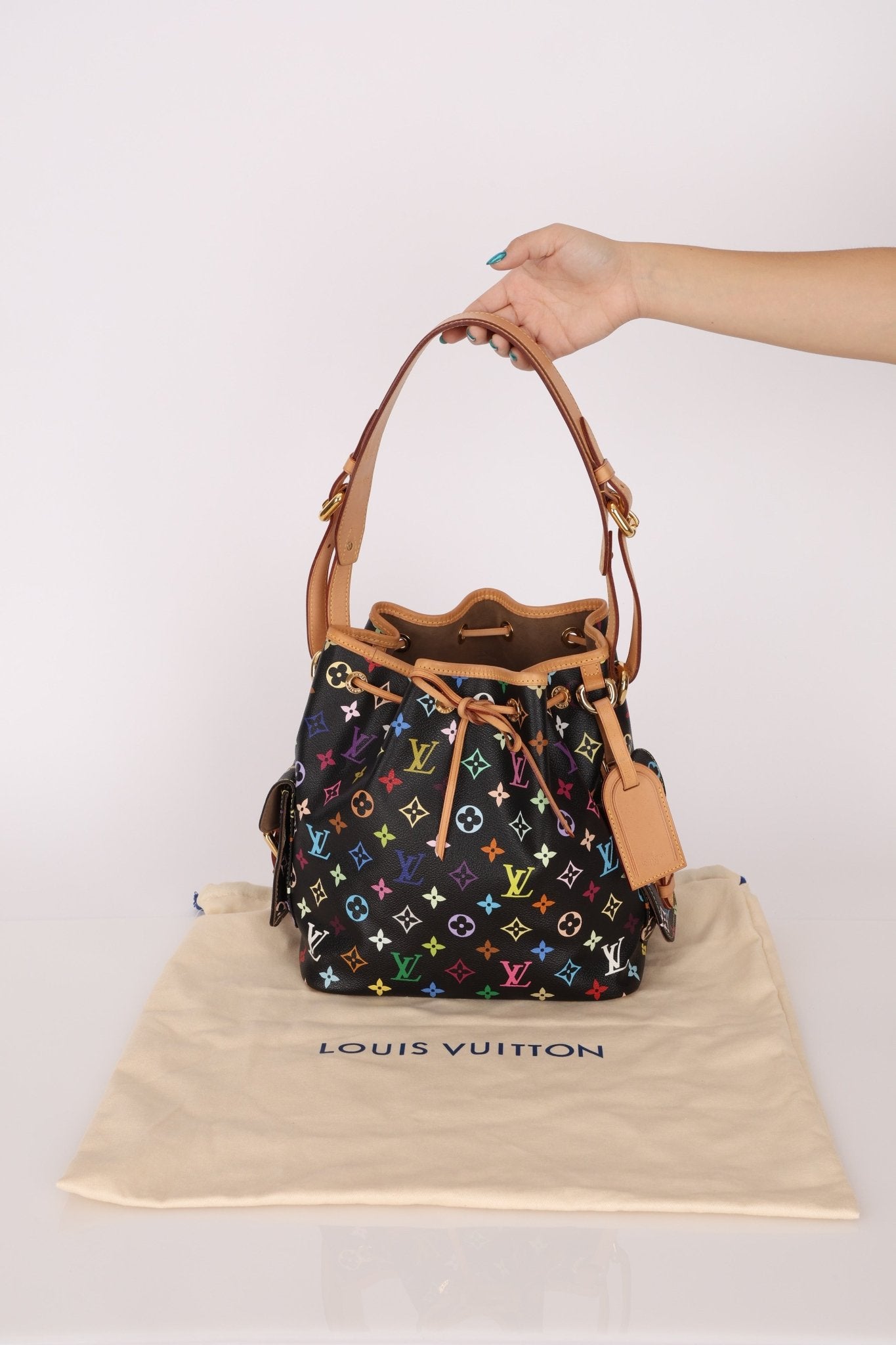 Louis Vuitton x Takashi Murakami Monogram Noir Multicolor Petit Noe - FashioNica