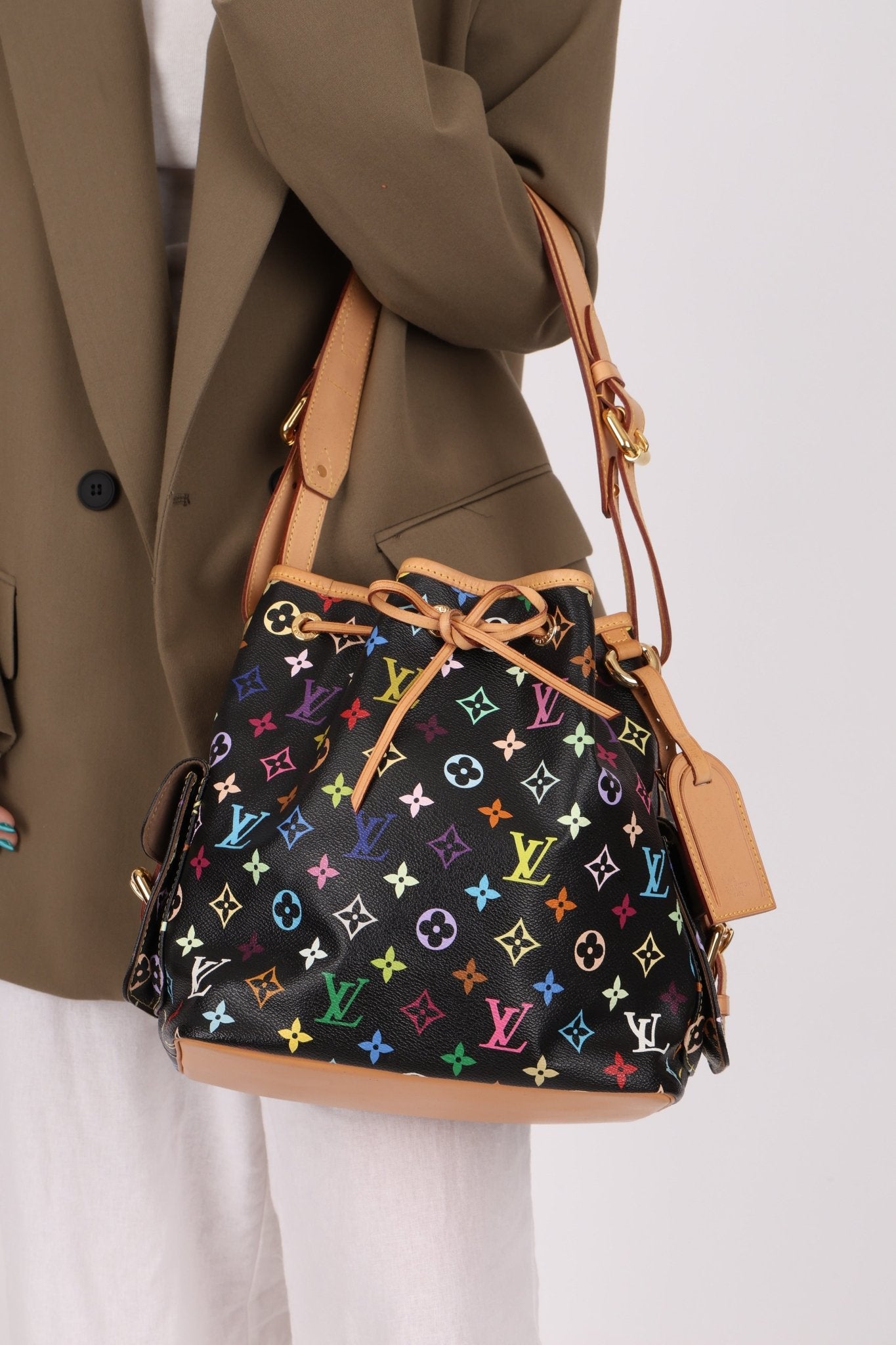 Louis Vuitton x Takashi Murakami Monogram Noir Multicolor Petit Noe - FashioNica