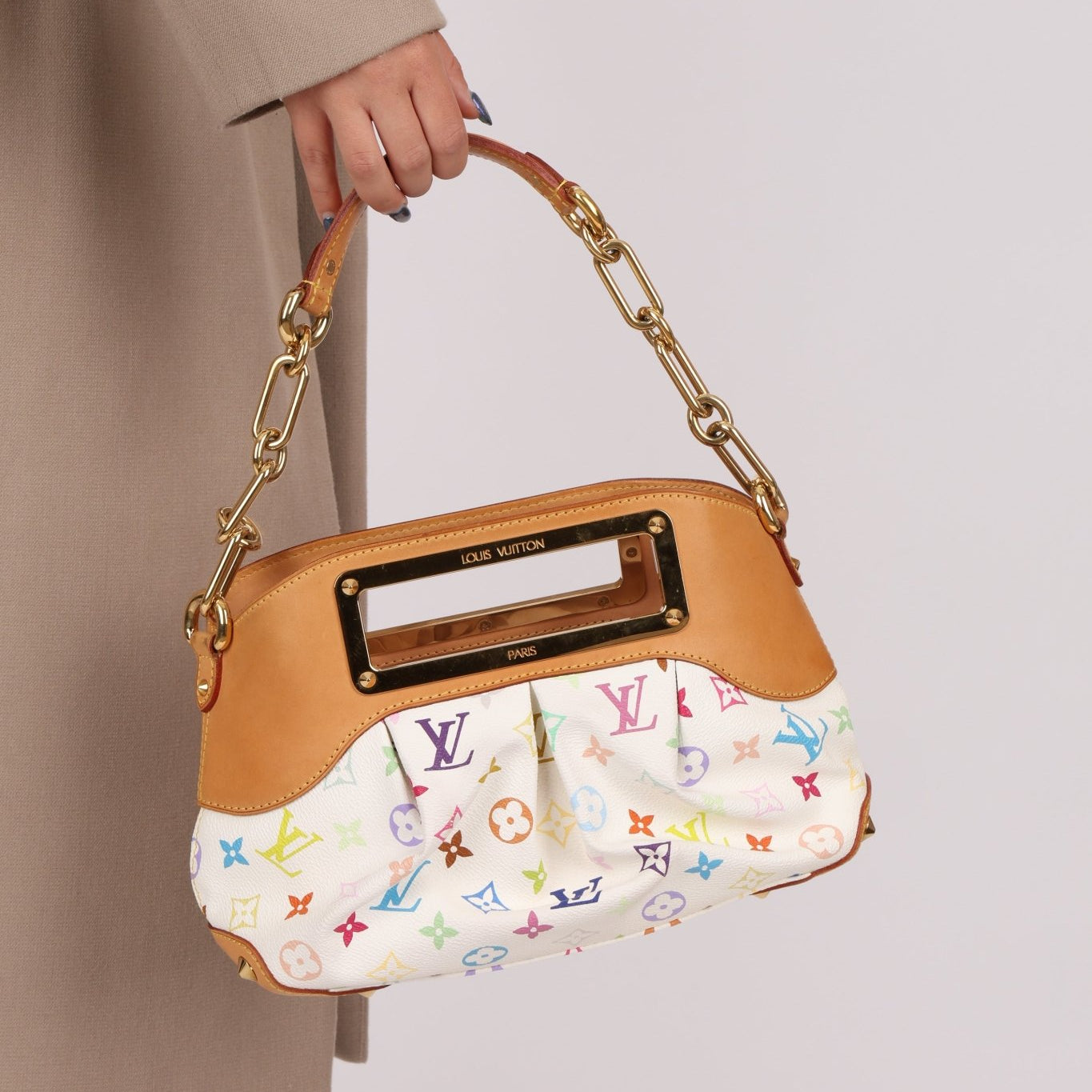 Louis Vuitton x Takashi Murakami Multicolor Blanc Judy PM - FashioNica
