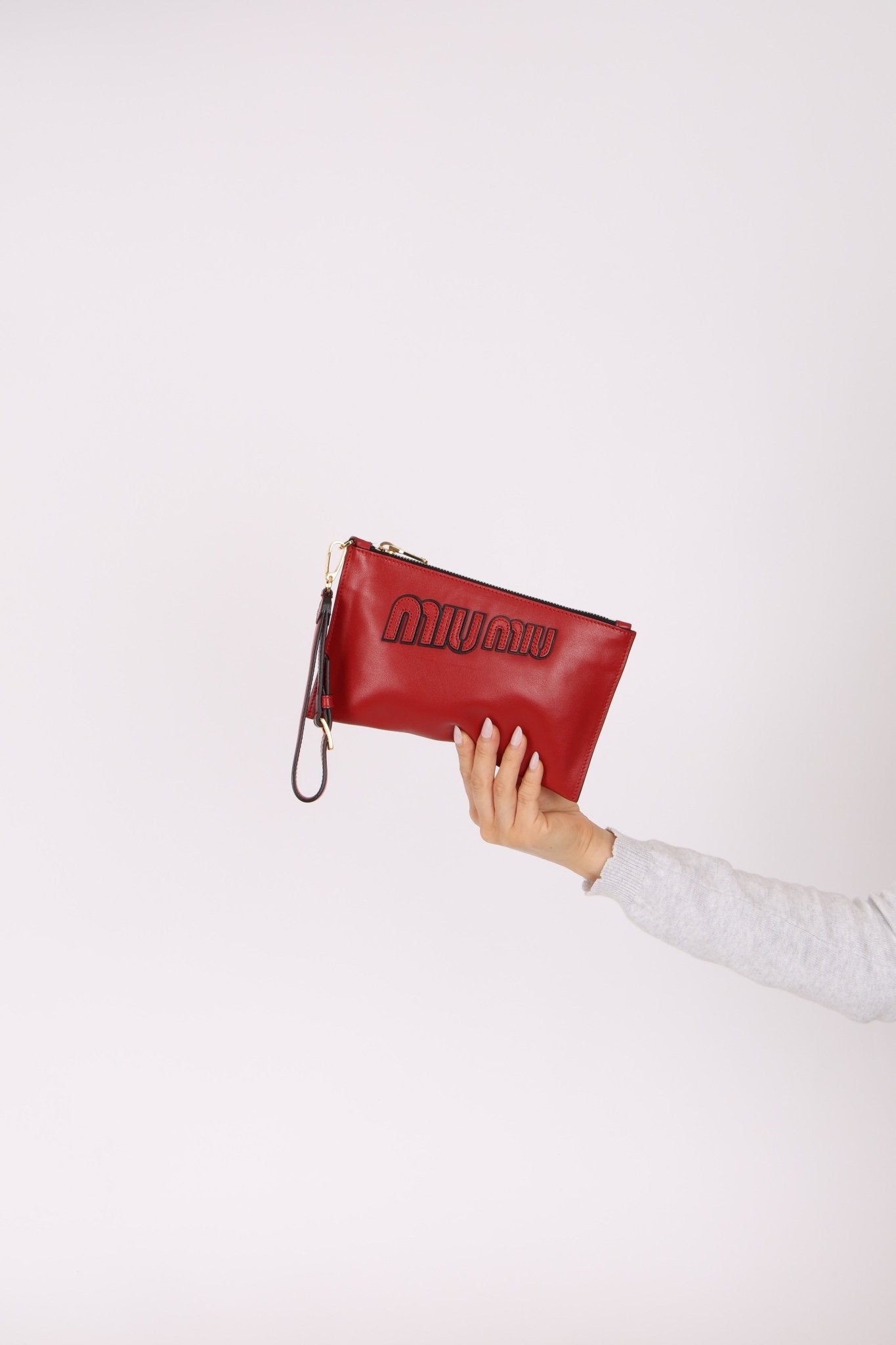 Miu Miu Bordeaux Soft Carnella Clutch - FashioNica