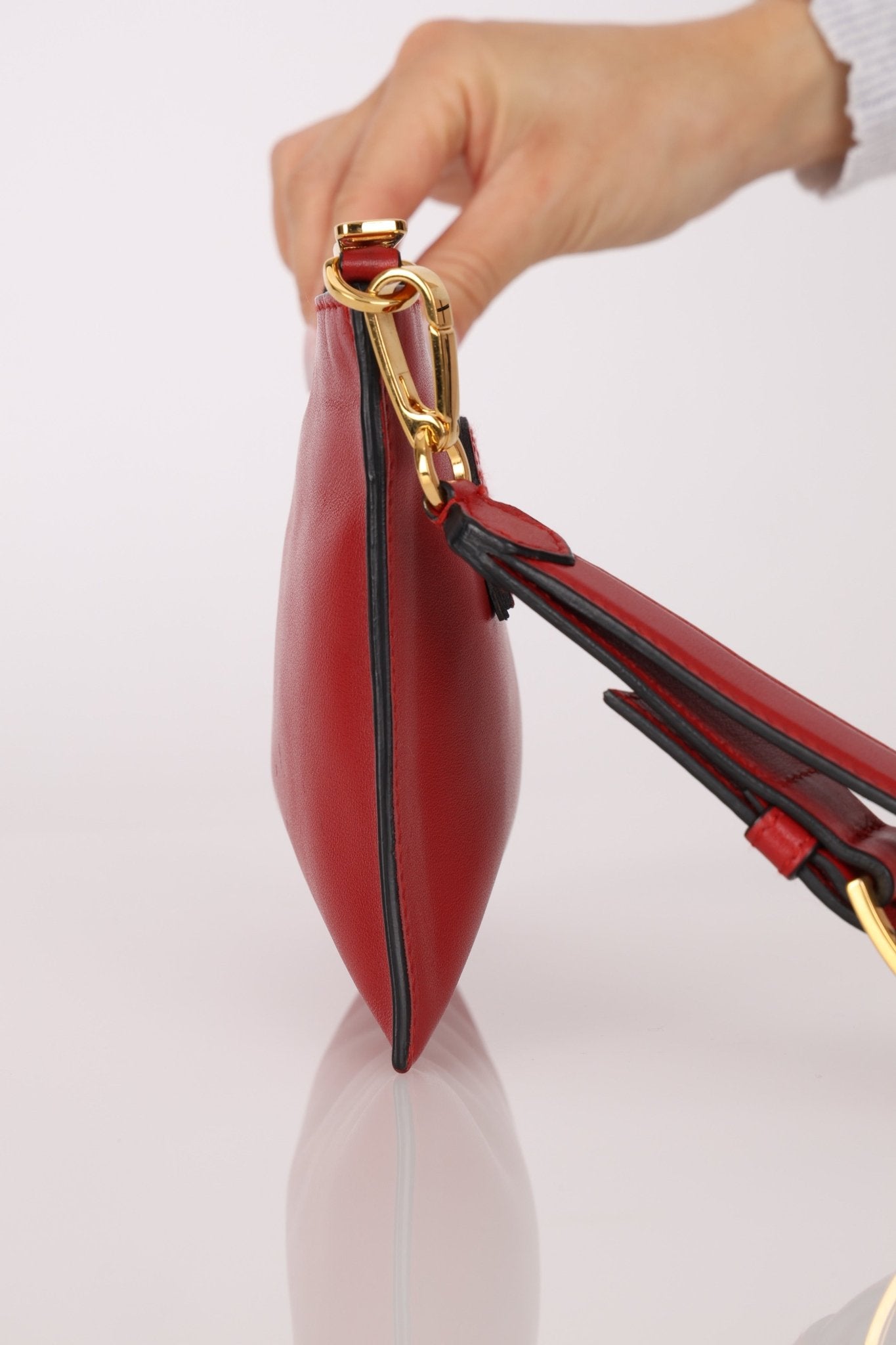 Miu Miu Bordeaux Soft Carnella Clutch - FashioNica