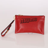 Miu Miu Bordeaux Soft Carnella Clutch - FashioNica