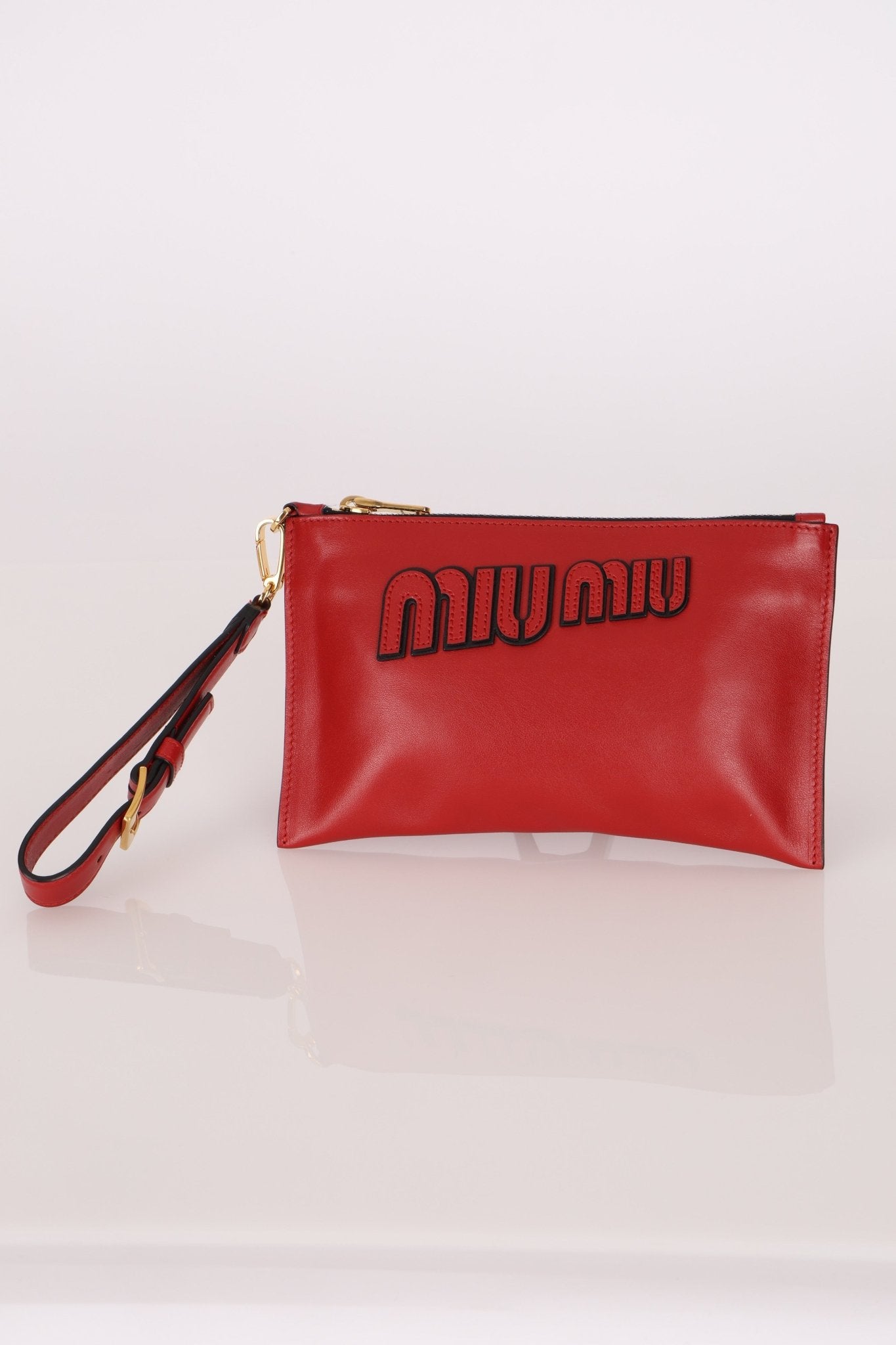 Miu Miu Bordeaux Soft Carnella Clutch - FashioNica