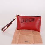 Miu Miu Bordeaux Soft Carnella Clutch - FashioNica