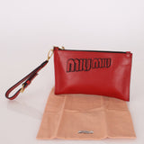 Miu Miu Bordeaux Soft Carnella Clutch - FashioNica