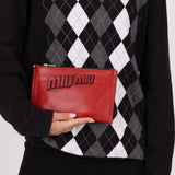 Miu Miu Bordeaux Soft Carnella Clutch - FashioNica