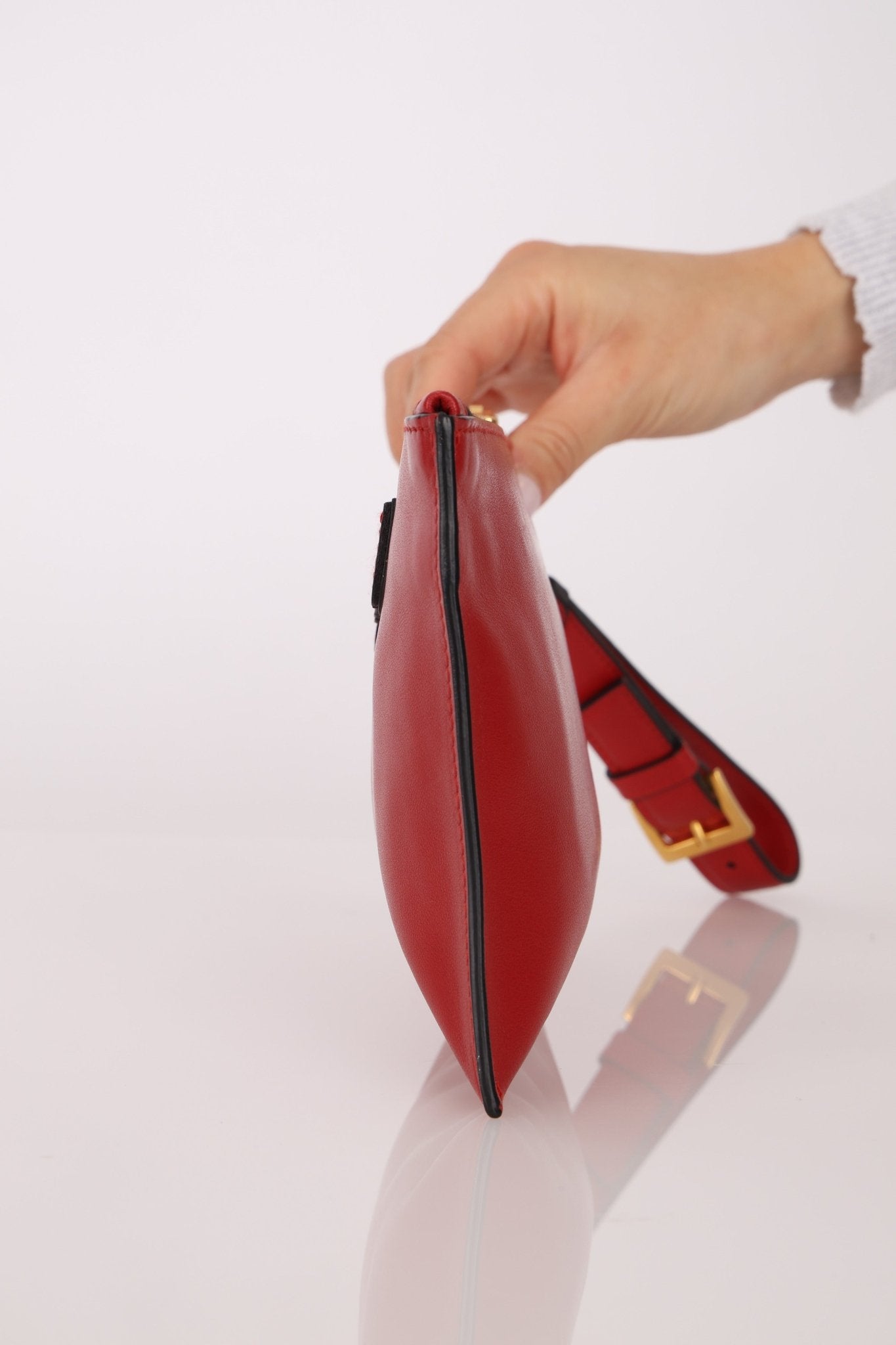 Miu Miu Bordeaux Soft Carnella Clutch - FashioNica