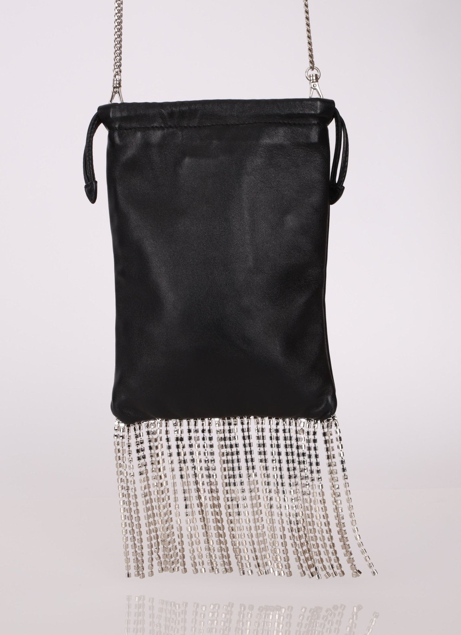 Miu Miu Chain Crystal Fringe Crossbody - FashioNica