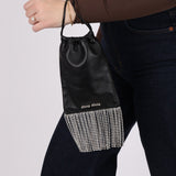 Miu Miu Chain Crystal Fringe Crossbody - FashioNica