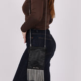 Miu Miu Chain Crystal Fringe Crossbody - FashioNica