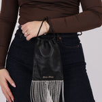 Miu Miu Chain Crystal Fringe Crossbody - FashioNica
