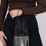 Miu Miu Chain Crystal Fringe Crossbody - FashioNica