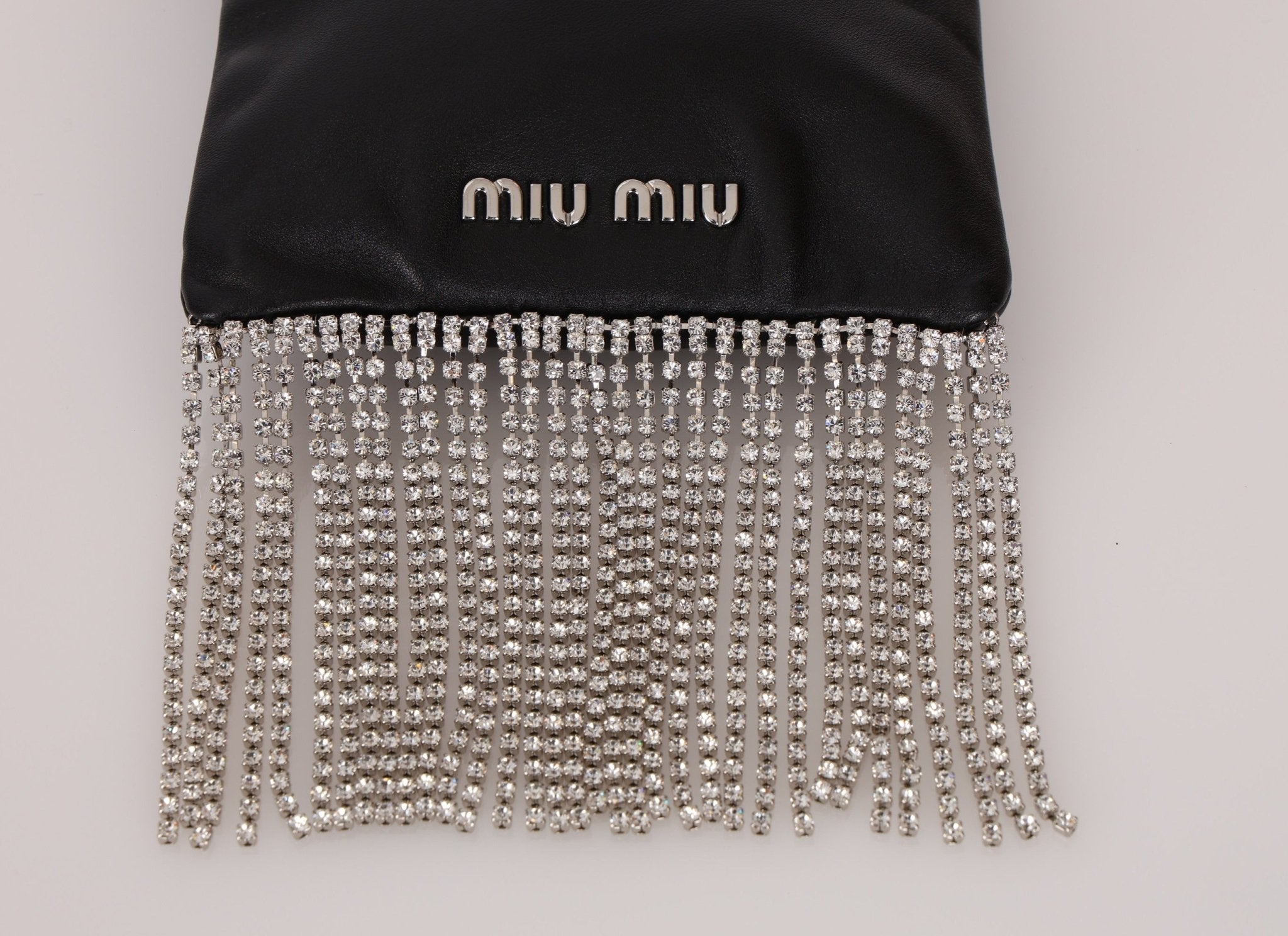 Miu Miu Chain Crystal Fringe Crossbody - FashioNica