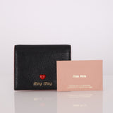Miu Miu Heart Bifold Wallet with Chain - FashioNica
