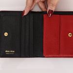 Miu Miu Heart Bifold Wallet with Chain - FashioNica