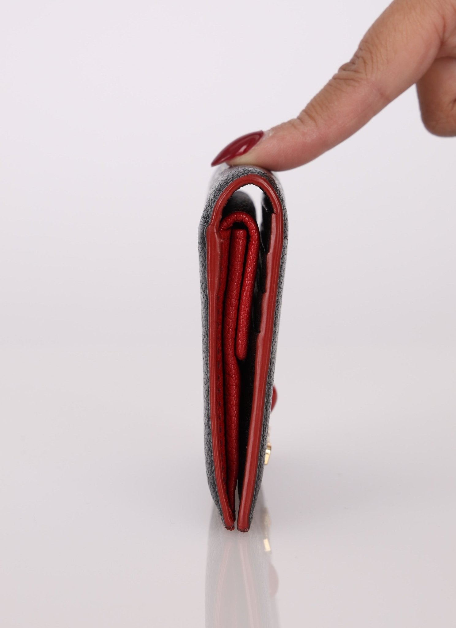 Miu Miu Heart Bifold Wallet with Chain - FashioNica