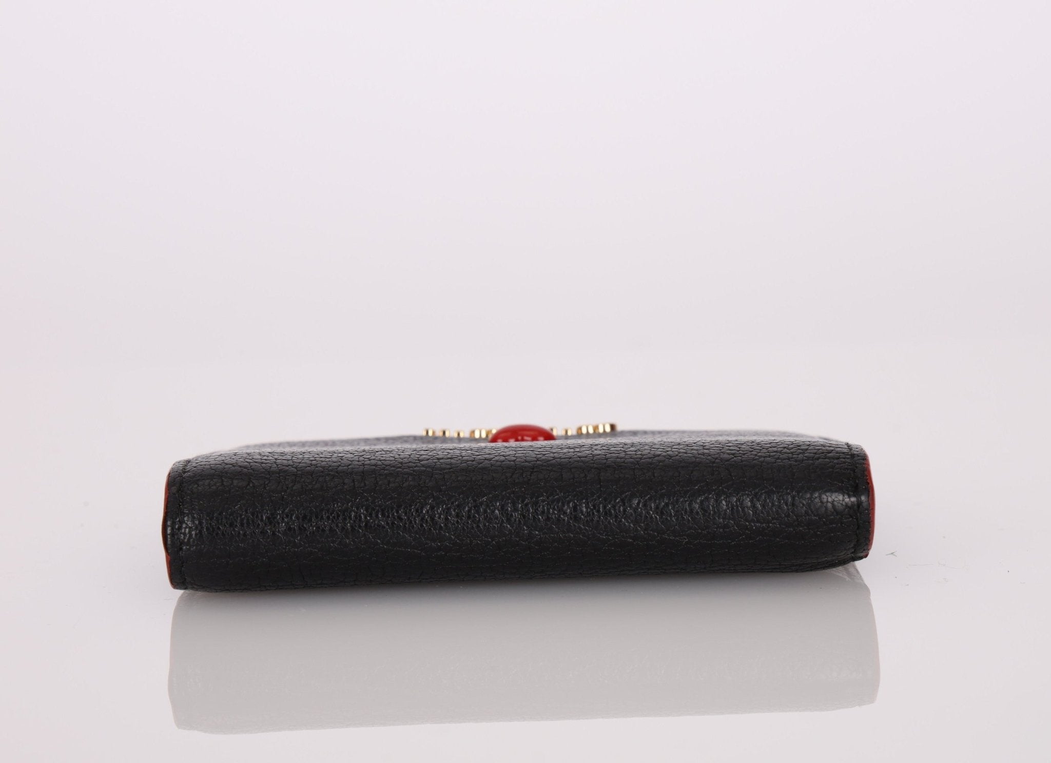 Miu Miu Heart Bifold Wallet with Chain - FashioNica