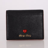 Miu Miu Heart Bifold Wallet with Chain - FashioNica