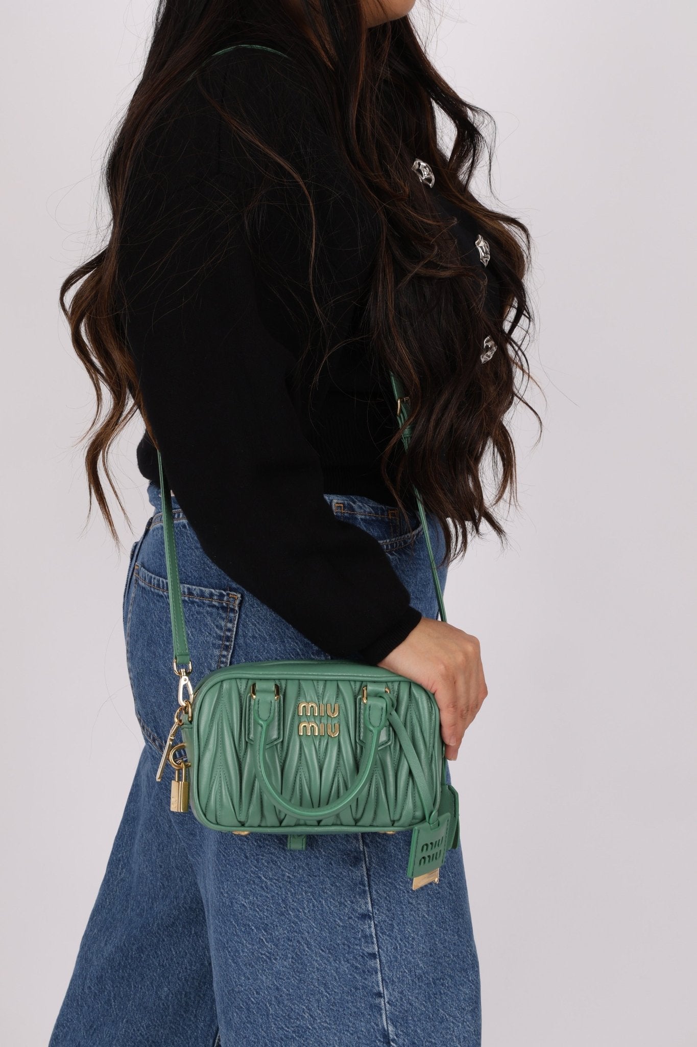 Miu Miu Matelassé Nappa Arcadie Mini Bag - FashioNica