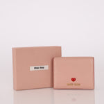 Miu Miu Pink Heart Bifold Wallet - FashioNica