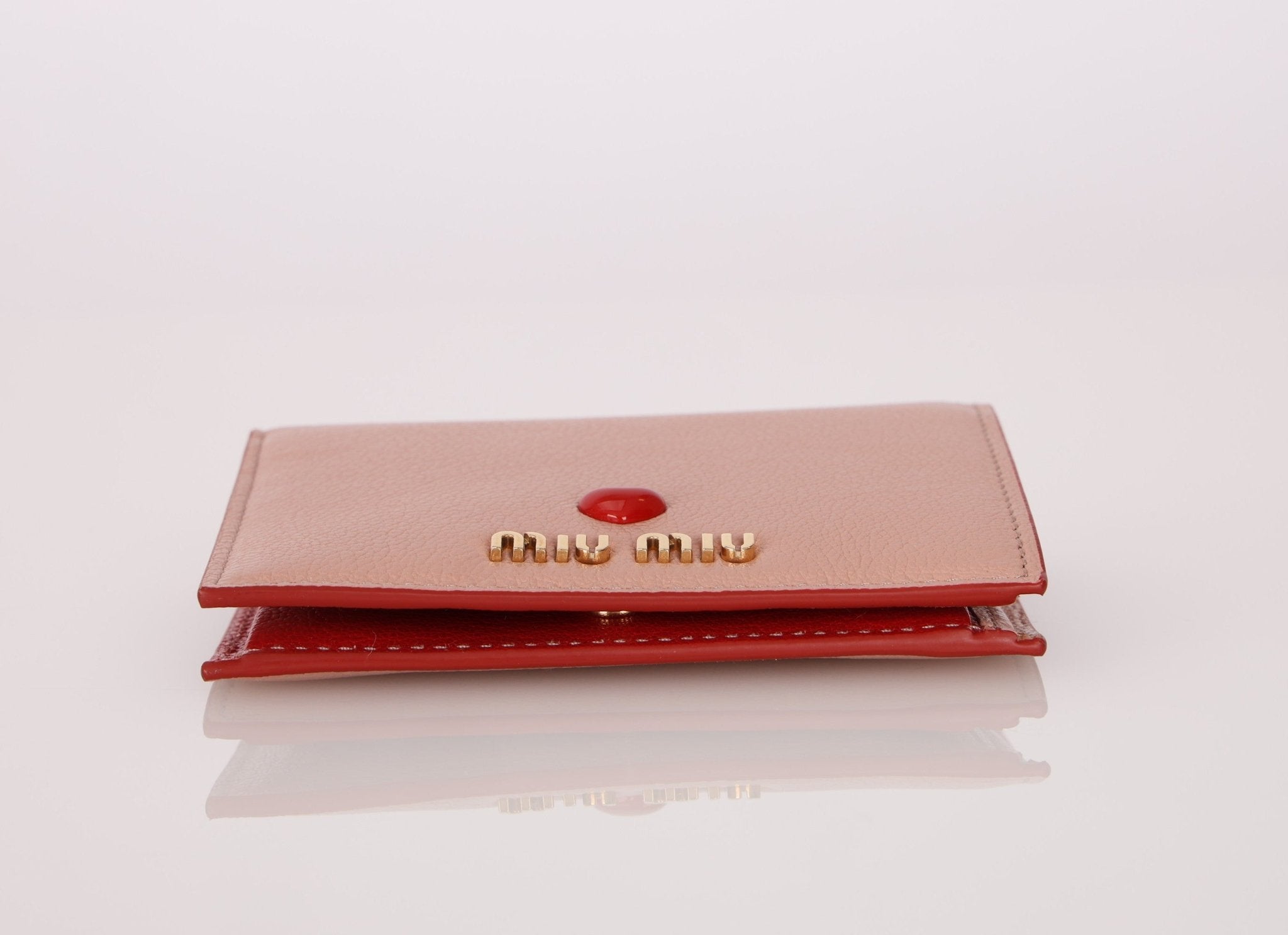 Miu Miu Pink Heart Bifold Wallet - FashioNica