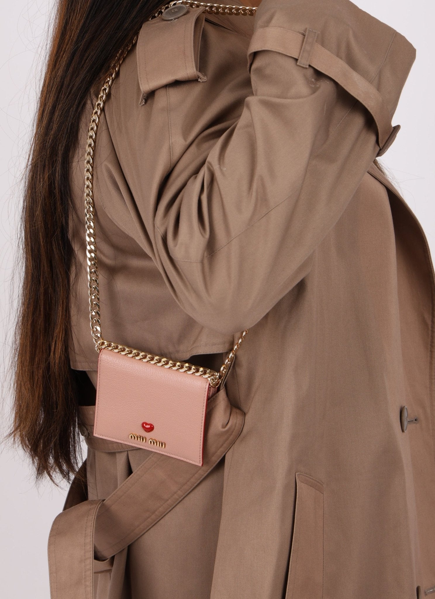 Miu Miu Pink Heart Bifold Wallet - FashioNica