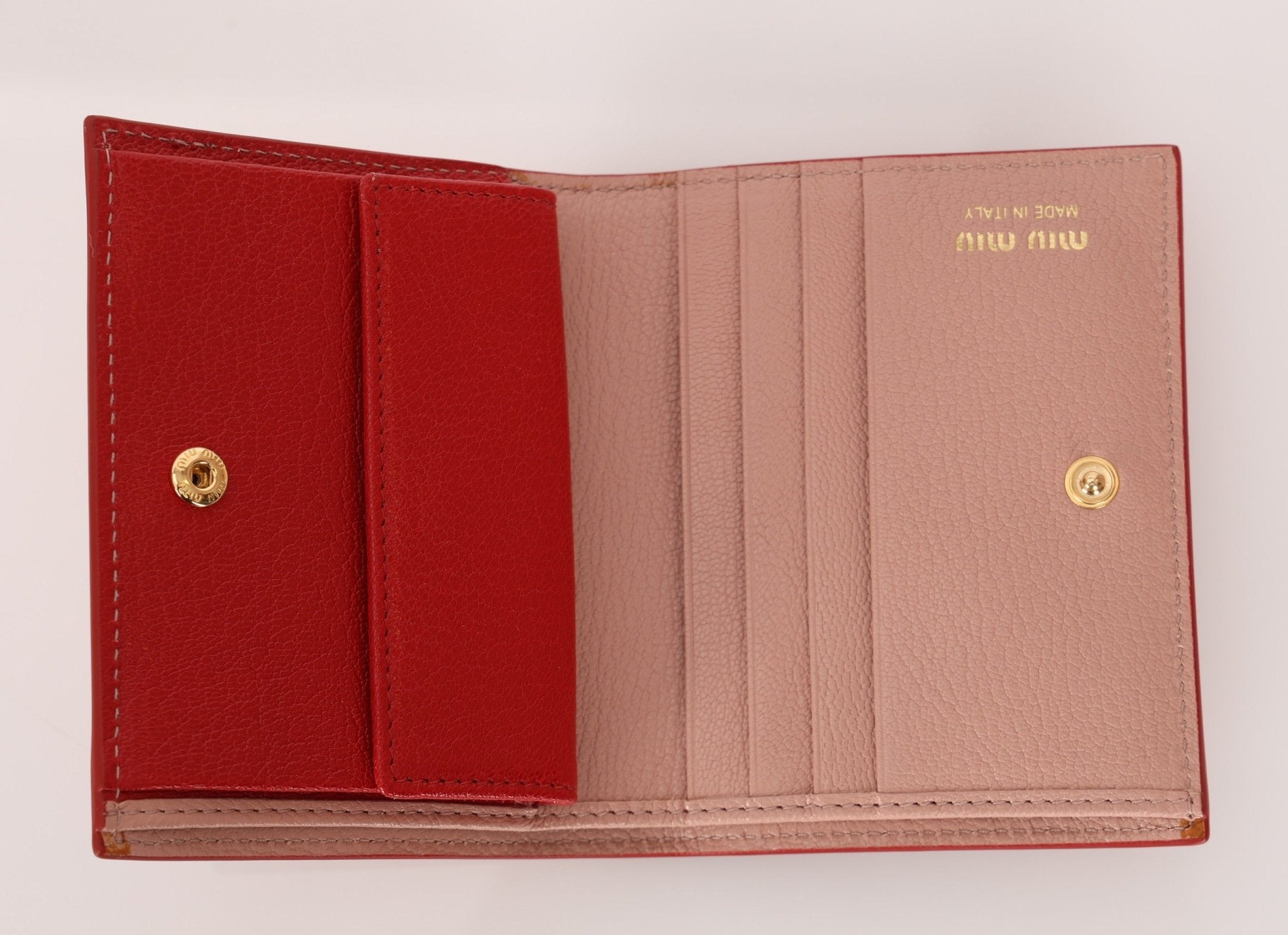 Miu Miu Pink Heart Bifold Wallet - FashioNica