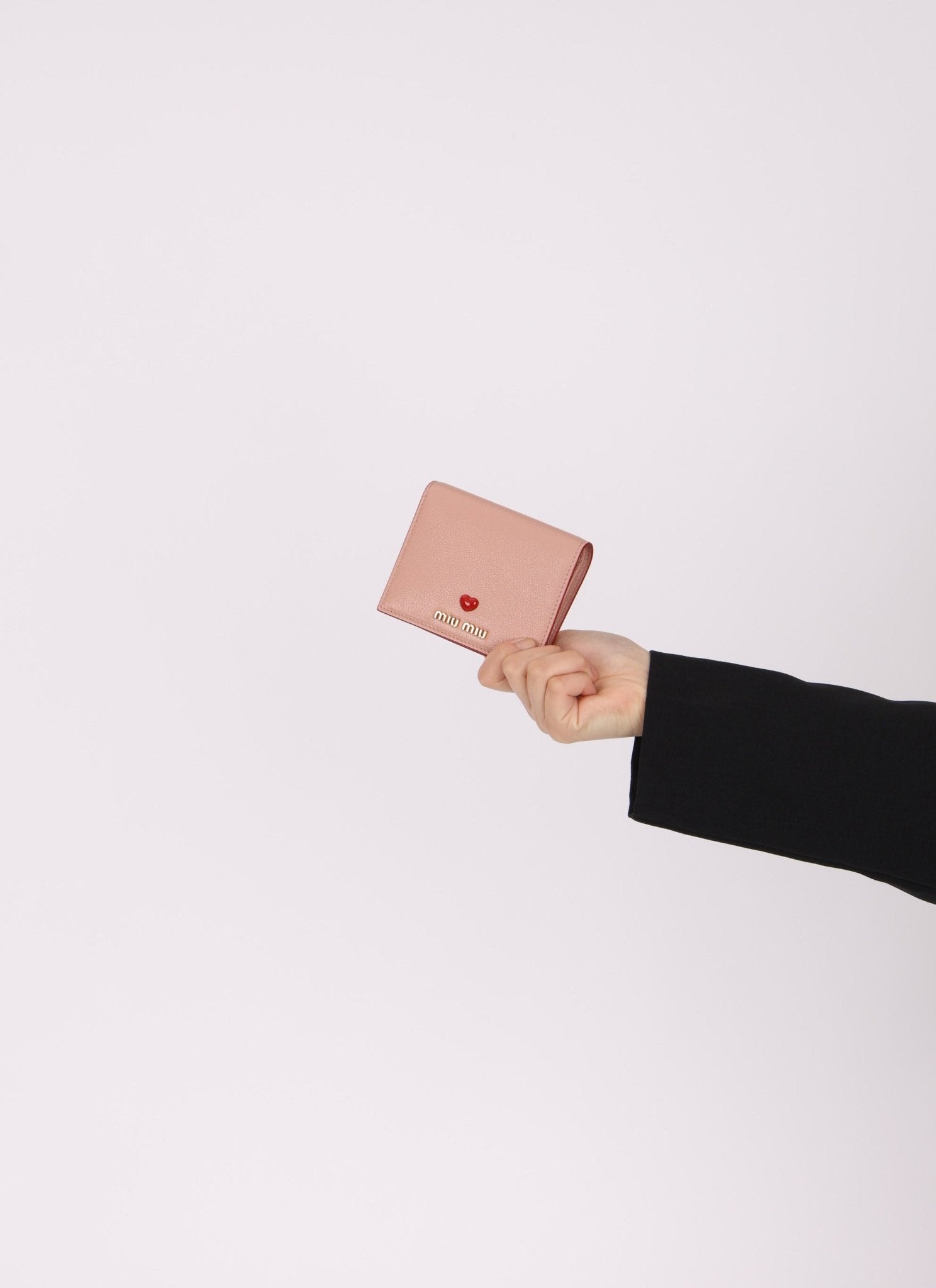 Miu Miu Pink Heart Bifold Wallet - FashioNica