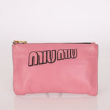 Miu Miu Pink Leather Pouch - FashioNica