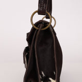 Miu Miu Ponyhair Cow Print Buckle Shoulder Bag - FashioNica