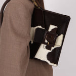 Miu Miu Ponyhair Cow Print Buckle Shoulder Bag - FashioNica