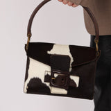 Miu Miu Ponyhair Cow Print Buckle Shoulder Bag - FashioNica