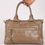 Miu Miu Vitello Shine Easy Zip Tote - FashioNica