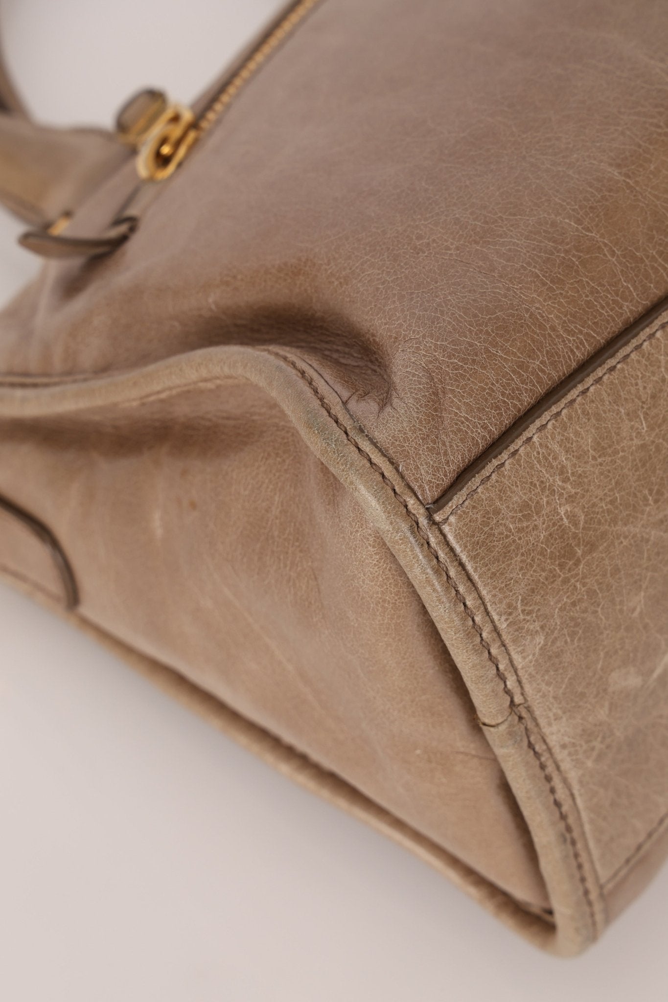 Miu Miu Vitello Shine Easy Zip Tote - FashioNica