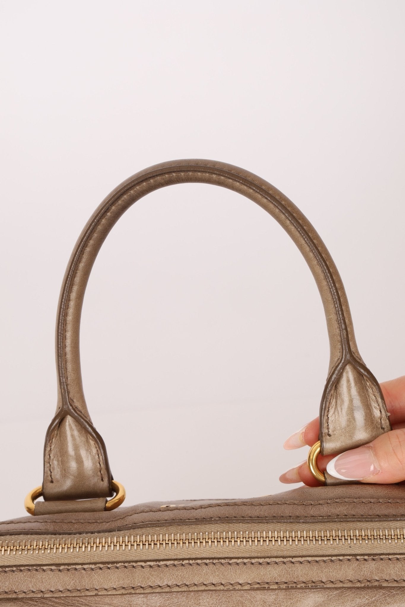 Miu Miu Vitello Shine Easy Zip Tote - FashioNica