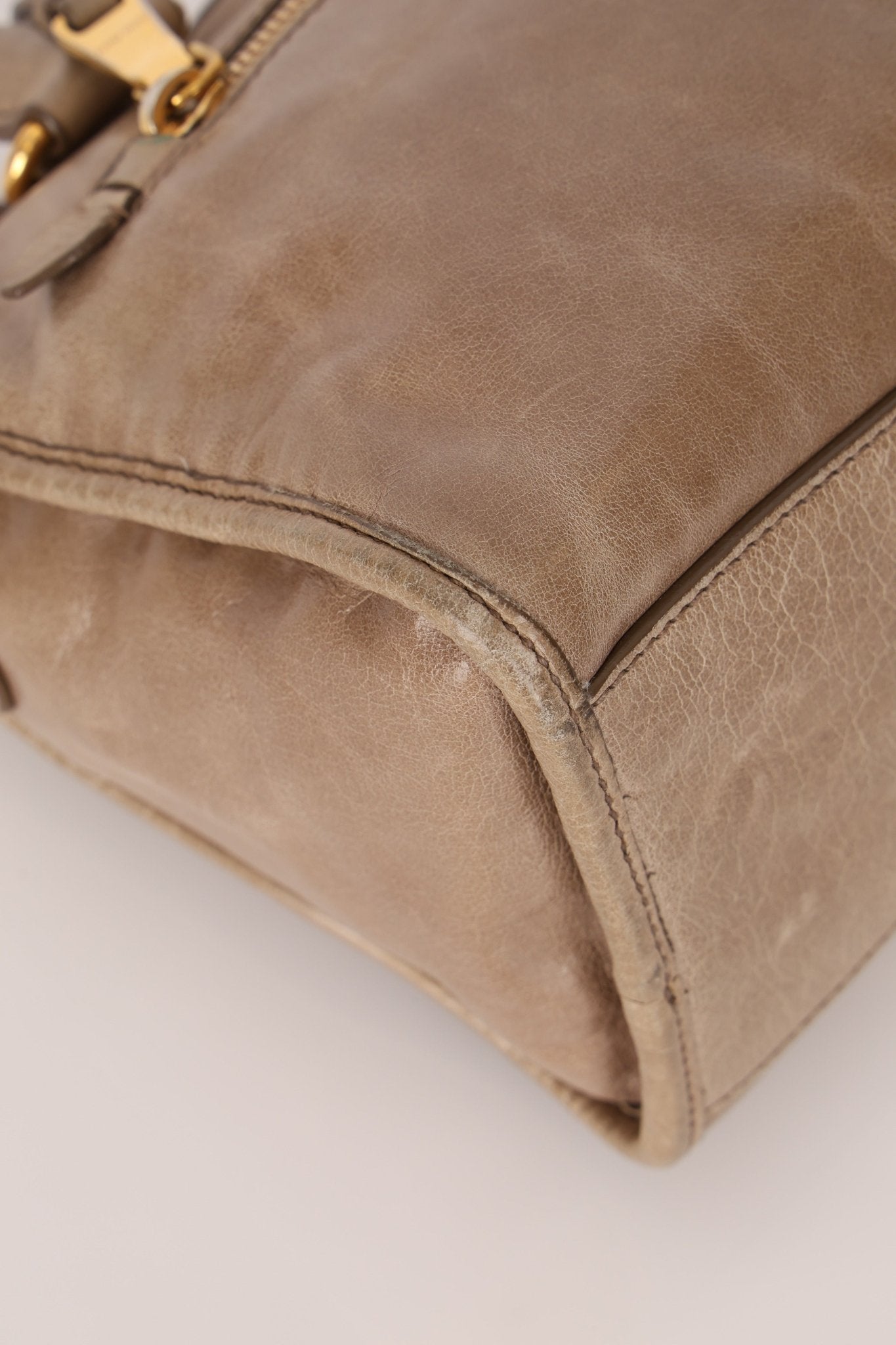 Miu Miu Vitello Shine Easy Zip Tote - FashioNica