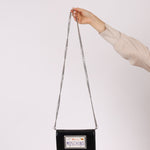 Moschino Patent License Plate Wallet on Chain - FashioNica