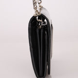 Moschino Patent License Plate Wallet on Chain - FashioNica