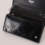 Moschino Patent License Plate Wallet on Chain - FashioNica