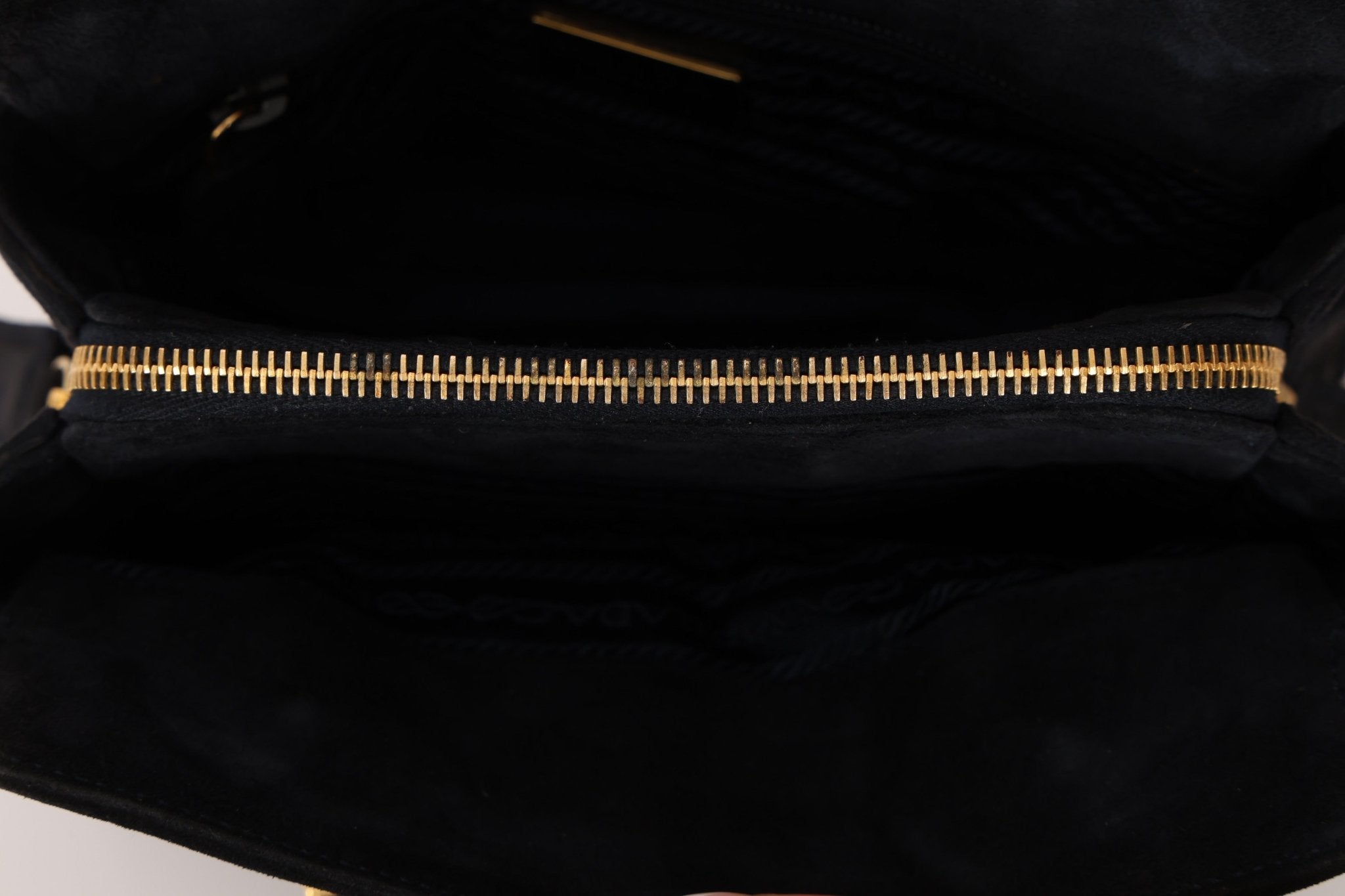 Prada 1995 Midnight Blue Suede Mini Catena Chain Tote - FashioNica